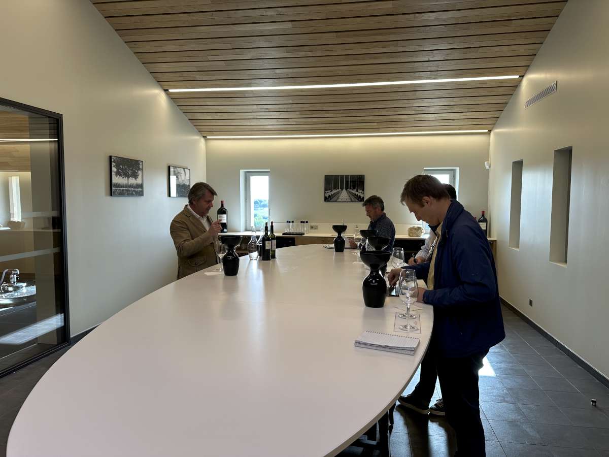 At Troplong Mondot with Aymeric de Gironde.